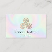 Triple Spiral, Celtic Trisaking Visitekaartje (Voorkant)