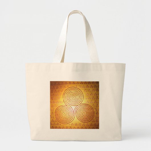 Triple Spiral Labyrinth Grote Tote Bag (Voorkant)