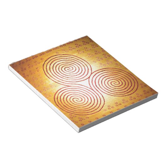 Triple Spiral Labyrinth Notitieblok (Schuin)