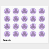 Triple Spiral Labyrinth Ronde Sticker (Vel)