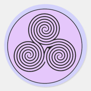 Triple Spiral Labyrinth Ronde Sticker