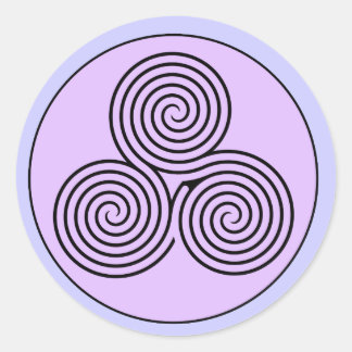 Triple Spiral Labyrinth Ronde Sticker