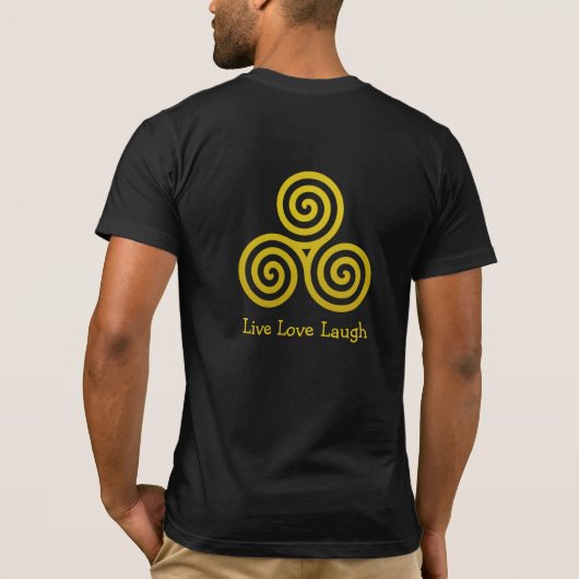 Triple spiral Live Love Laugh T-shirt (Achterkant)