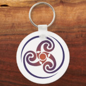 Triple Spiral, Triskelion Symbol Celtic Triskraam Sleutelhanger (Voorkant)