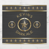 Triple Star Metal Custom Bier Etiket (Enkel label)