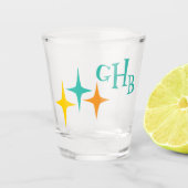 Triple Starburst Monogram Shot Glas (Voorkant)