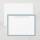 Triple Striped Border Gentlemen's Personalized Notitiekaartje (Voorkant / Achterkant)