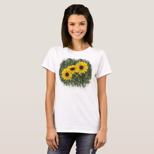 Triple Sunflower T-shirt (Voorkant volledig)