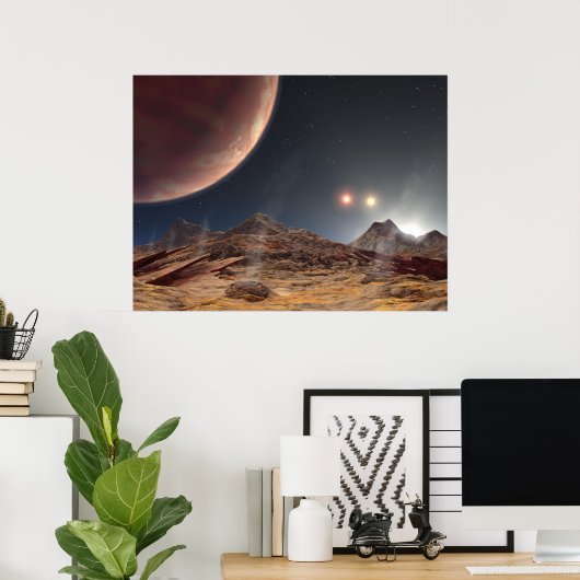 Triple Sunset Poster (Thuiskantoor)