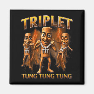 Triple T Tung Tung Tung Sahur-memes voor jongens e Magneet