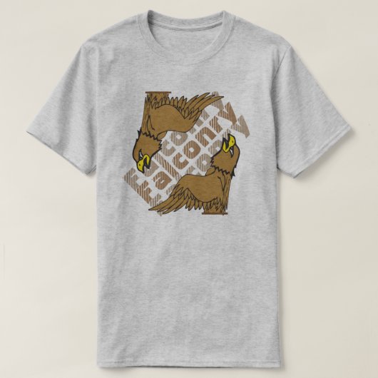 Triple-tekst bij Falconry T-shirt (Design voorkant)