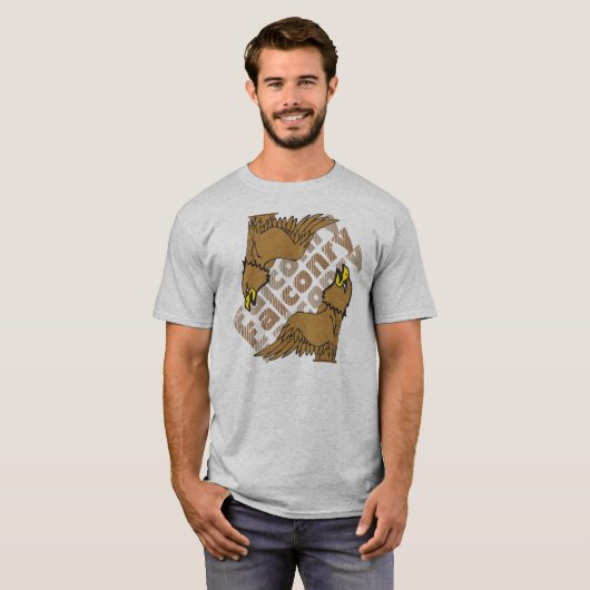 Triple-tekst bij Falconry T-shirt (Voorkant volledig)