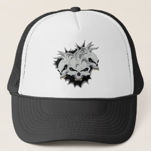 Triple Terror Skulls Trucker Pet