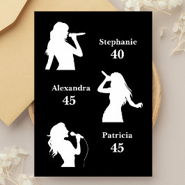 Triple the Fun Minimalist Black Joint Verjaardag Kaart