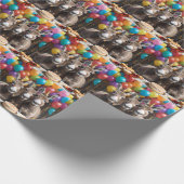 Triple the Joy: een ezel Triplets 'Verjaardag Bash Cadeaupapier (Hoek)