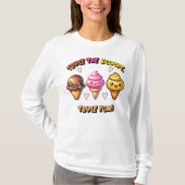 Triple the Scoops, Triple Fun! T-shirt (Voorkant)
