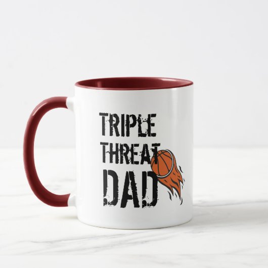 Triple Threat Basketbal cadeau voor sportliefhebbe Mok (Links)