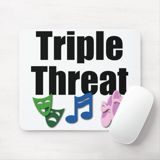 Triple Threat Mousepad Muismat (Met muis)