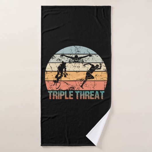 Triple Threat - Triathlon Athlete Badhanddoek (Badhanddoek)