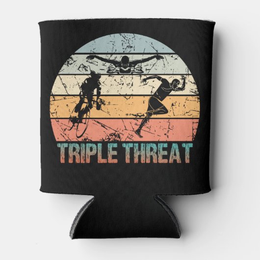 Triple Threat - Triathlon Athlete Blikjeskoeler (Voorkant)