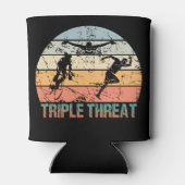 Triple Threat - Triathlon Athlete Blikjeskoeler (Achterkant)