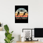 Triple Threat - Triathlon Athlete Poster (Thuiskantoor)