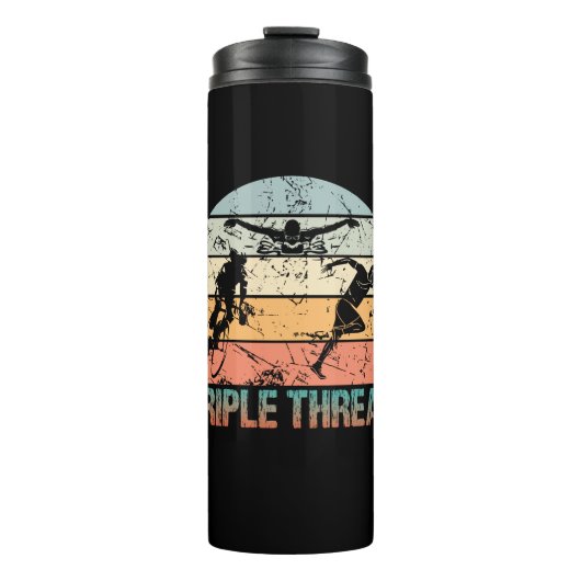Triple Threat - Triathlon Athlete Thermosbeker (Voorkant)