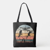 Triple Threat - Triathlon Athlete Tote Bag (Achterkant)