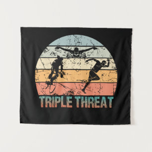 Triple Threat - Triathlon Athlete Wandkleed