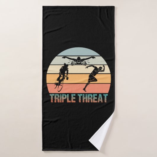 Triple Threat - Triathlon Sunset Badhanddoek (Badhanddoek)