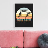 Triple Threat - Triathlon Sunset Canvas Afdruk (Insitu (Woonkamer))