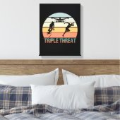Triple Threat - Triathlon Sunset Canvas Afdruk (Insitu (Slaapkamer))