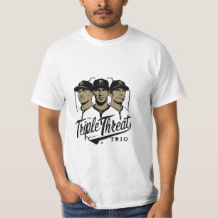 Triple Threat Trio Baseball Game Liefhebber Graphi T-shirt