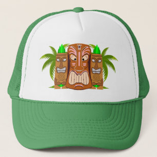 Triple Tiki Palm Tree Trucker Hat Pet