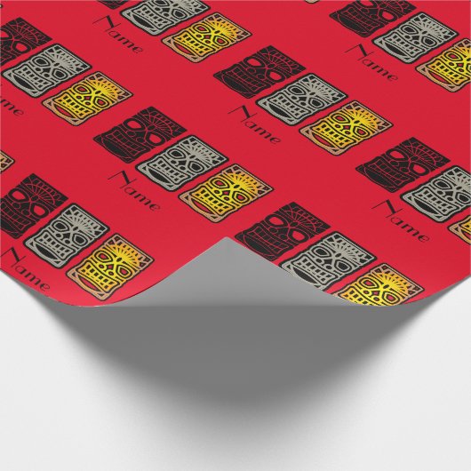 Triple Tiki sculptures Thunder_Cove Cadeaupapier (Hoek)