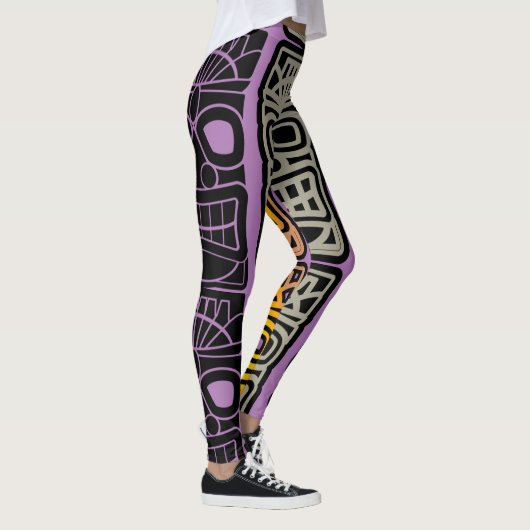 Triple Tiki sculptures Thunder_Cove Leggings (Rechts)