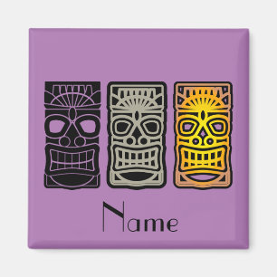 Triple Tiki sculptures Thunder_Cove Magneet