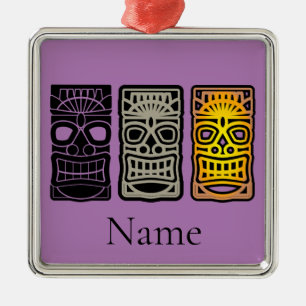 Triple Tiki sculptures Thunder_Cove Metalen Ornament