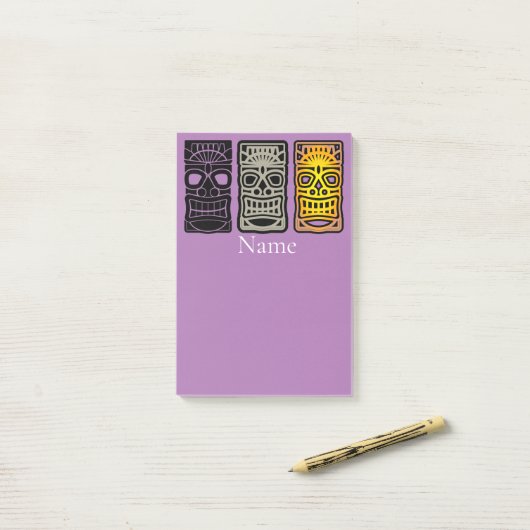 Triple Tiki sculptures Thunder_Cove Post-it® Notes (Op bureau)