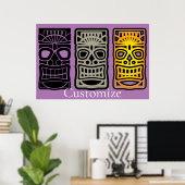 Triple Tiki sculptures Thunder_Cove Poster (Thuiskantoor)