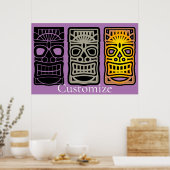 Triple Tiki sculptures Thunder_Cove Poster (Keuken)