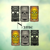 Triple Tiki sculptures Thunder_Cove Raamsticker (Vel 3)