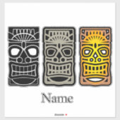 Triple Tiki sculptures Thunder_Cove Sticker (Vel)