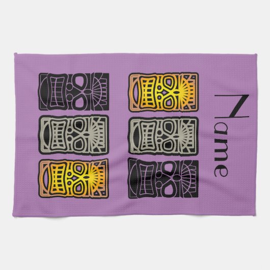 Triple Tiki sculptures Thunder_Cove Theedoek (Horizontaal)