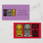 Triple Tiki sculptures Thunder_Cove Visitekaartje (Voorkant / Achterkant)