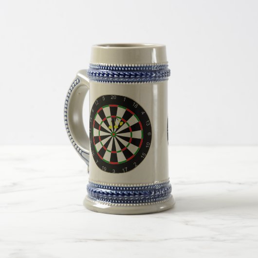 Triple Triple 20 Dart Board Group Beer Mok (Voorkant links)