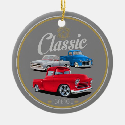 Triple Trucks Keramisch Ornament (Voorkant)