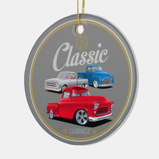 Triple Trucks Keramisch Ornament (Links)