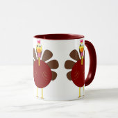 Triple Turkey Thanksgiving Coffee Mok (Voorkant rechts)