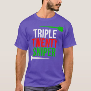 Triple Twenty Sniper Grappige Darts Speler T-shirt